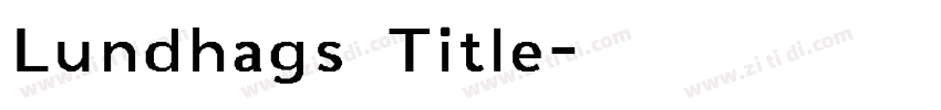 Lundhags Title字体转换
